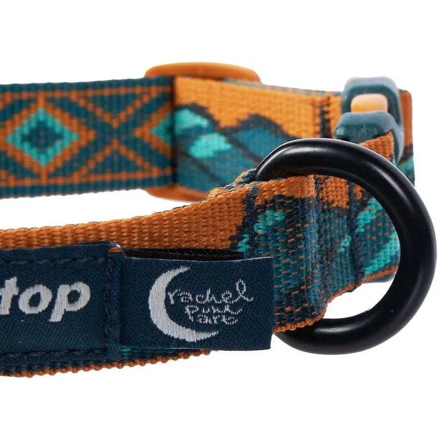 Non-Stop Dogwear Trail Quest Halsband Rachel Pohl Edition, Blaugrün/Eiche, L