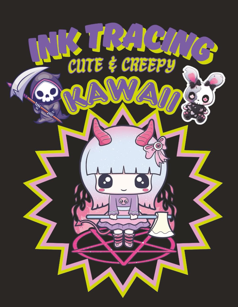 Ink-Tracing Cute and Creepy Kawaii: An Adorably Gothic Tracing Adventure