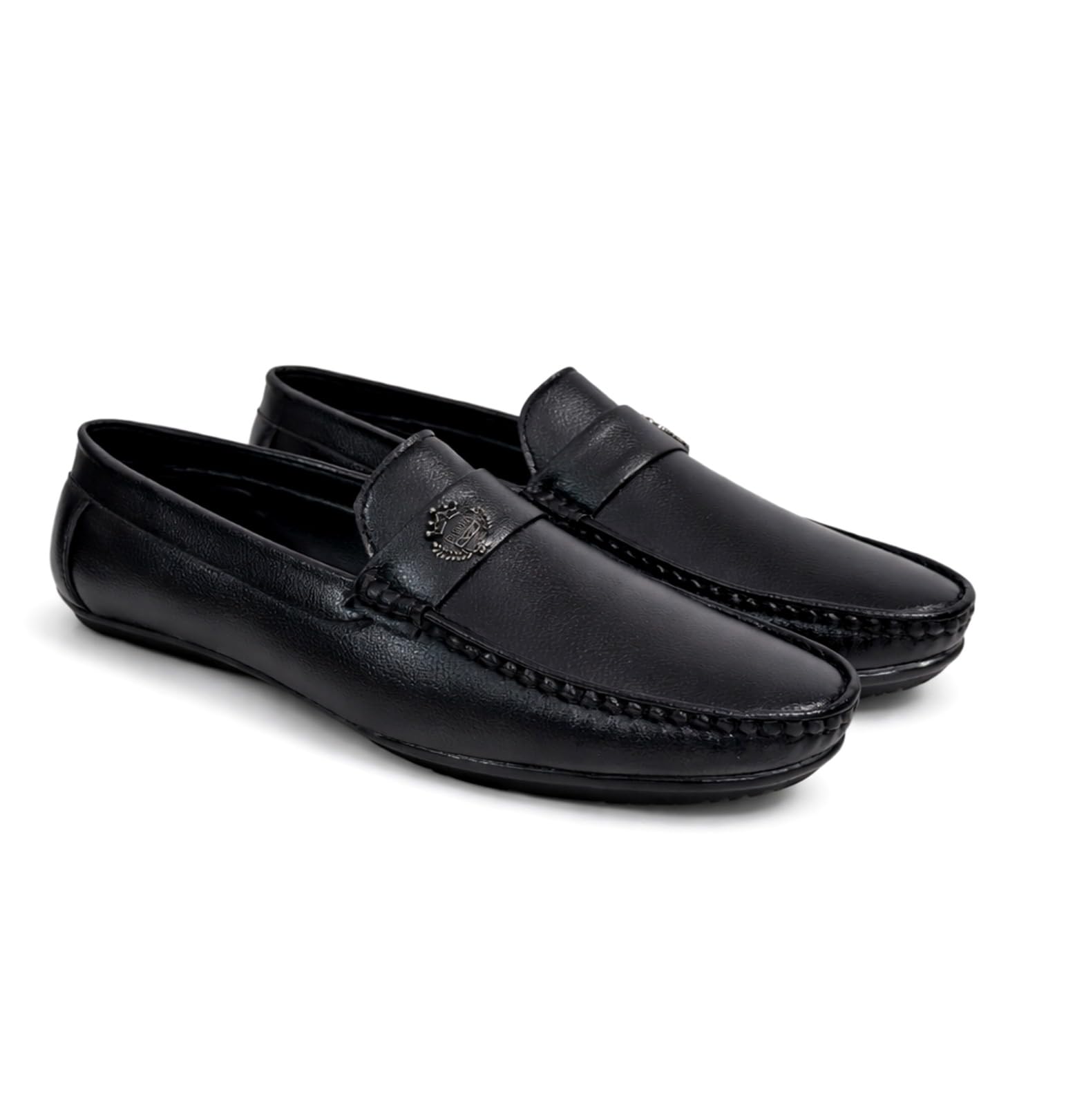 Formal Shoes for Men Loafers Synthetic Leather Lightweight Comfortable Trendy Non Lace-Up Derby Shoes Comfortable Stylish Dress Shoes for Office, Business Casual & Special Occasions Black-image-20