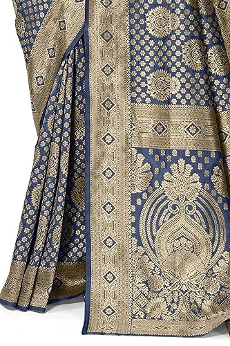 Image of MIRCHI FASHION Women Saree | Jacquard Banarasi Silk Woven Ethnic Motif Office Wear Sari