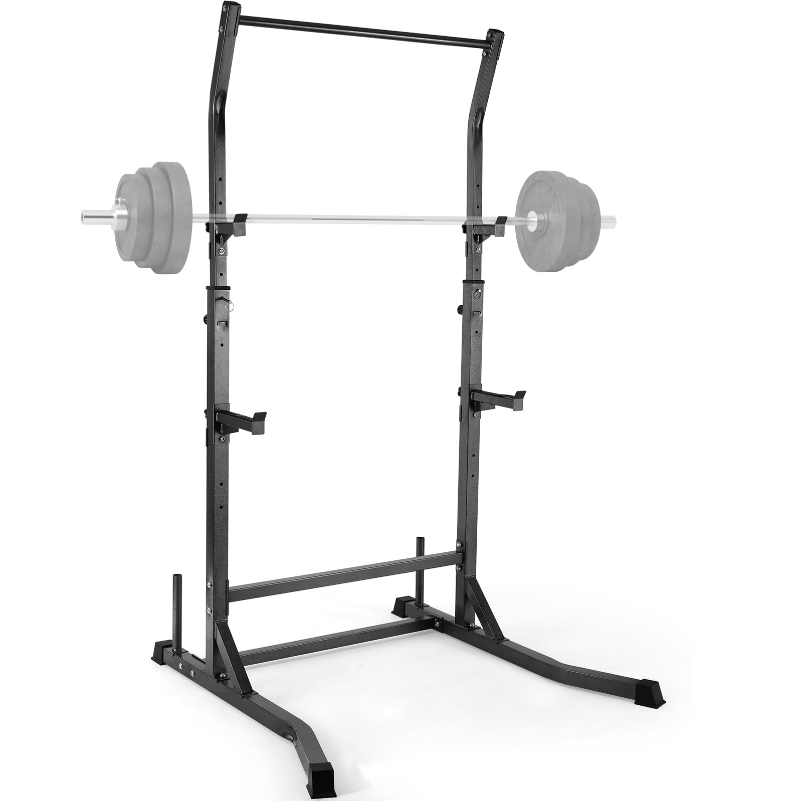Arlopu Multi-Function Power Squat Rack Cage, Adjustable Bench Press Rack  with Pull Up Bar, Squat Stand Full Body Strength Training, Weight Storage