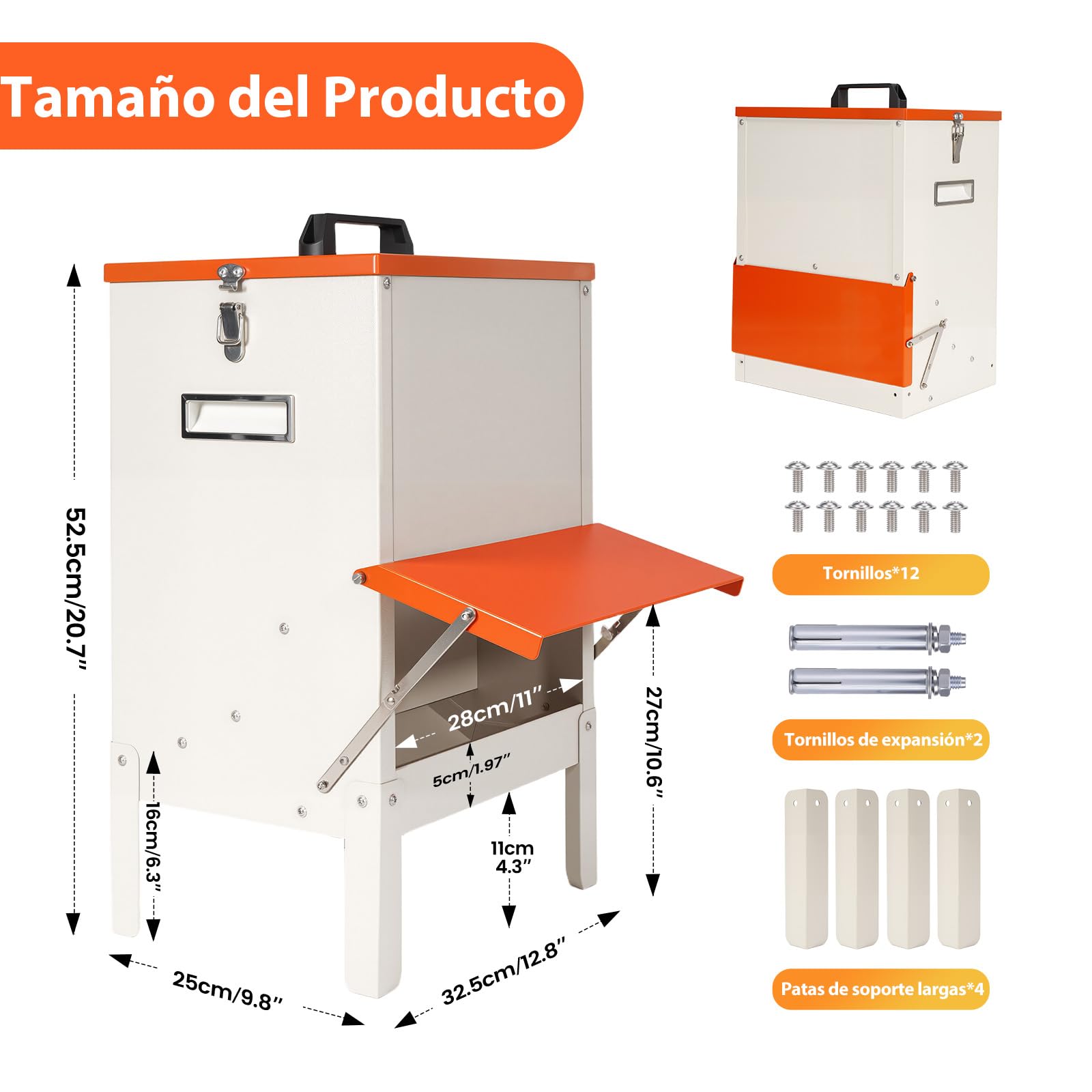 Comedero Gallinas Anti Ratas,Comida AutomáTico Para Pollos Sin Desperdicios,18kg Comedero Polloscomedero Colgante para Gallinas,Resistente A La Lluvia,Alta Capacidad para Aves de Corral