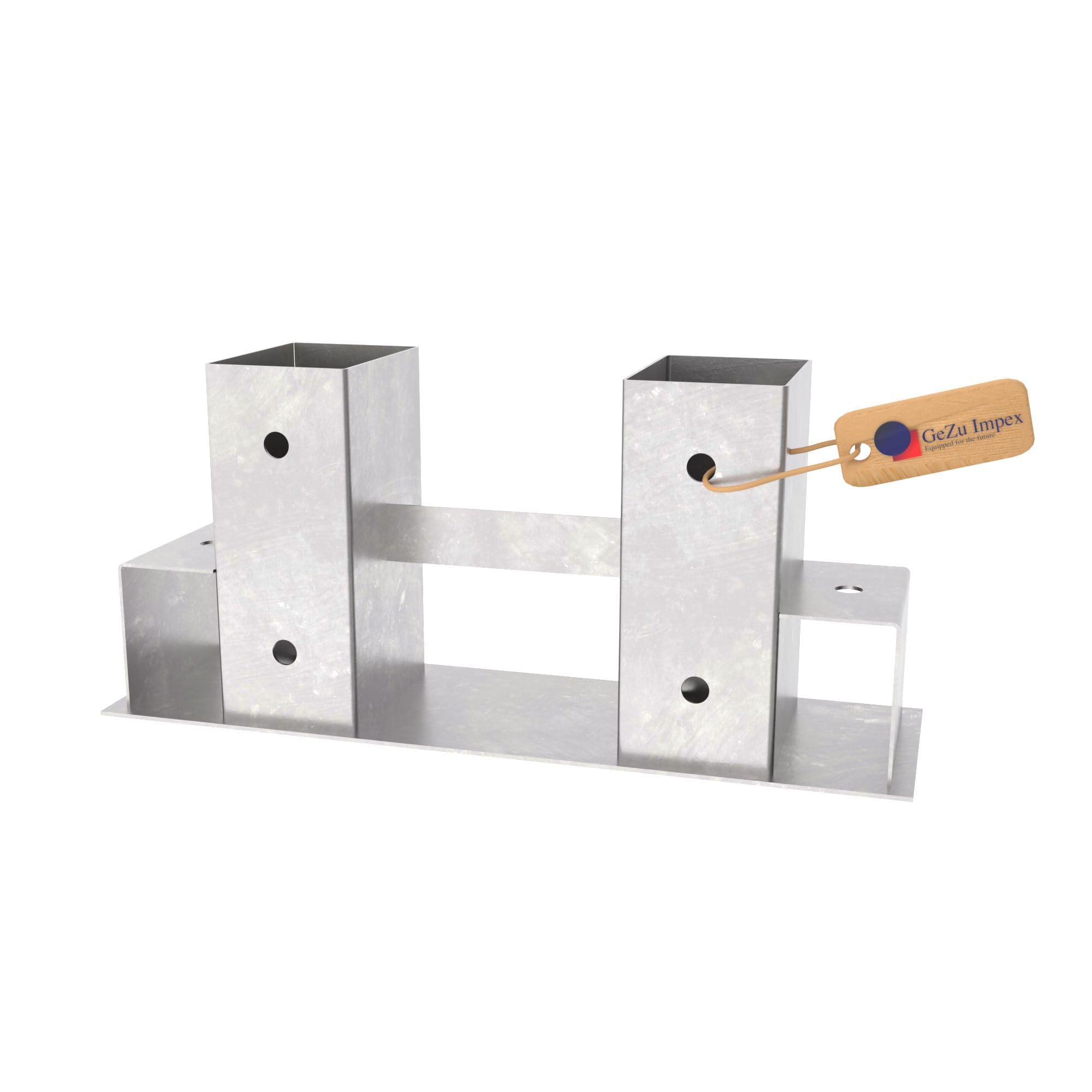 GeZu Impex Holzstapelhilfe 340 x 100 x 150 mm Set à 4 Feuerverzinkt Brennholzstapelhalter Stapelhilfe Holzstapelhalter Kaminholzregal