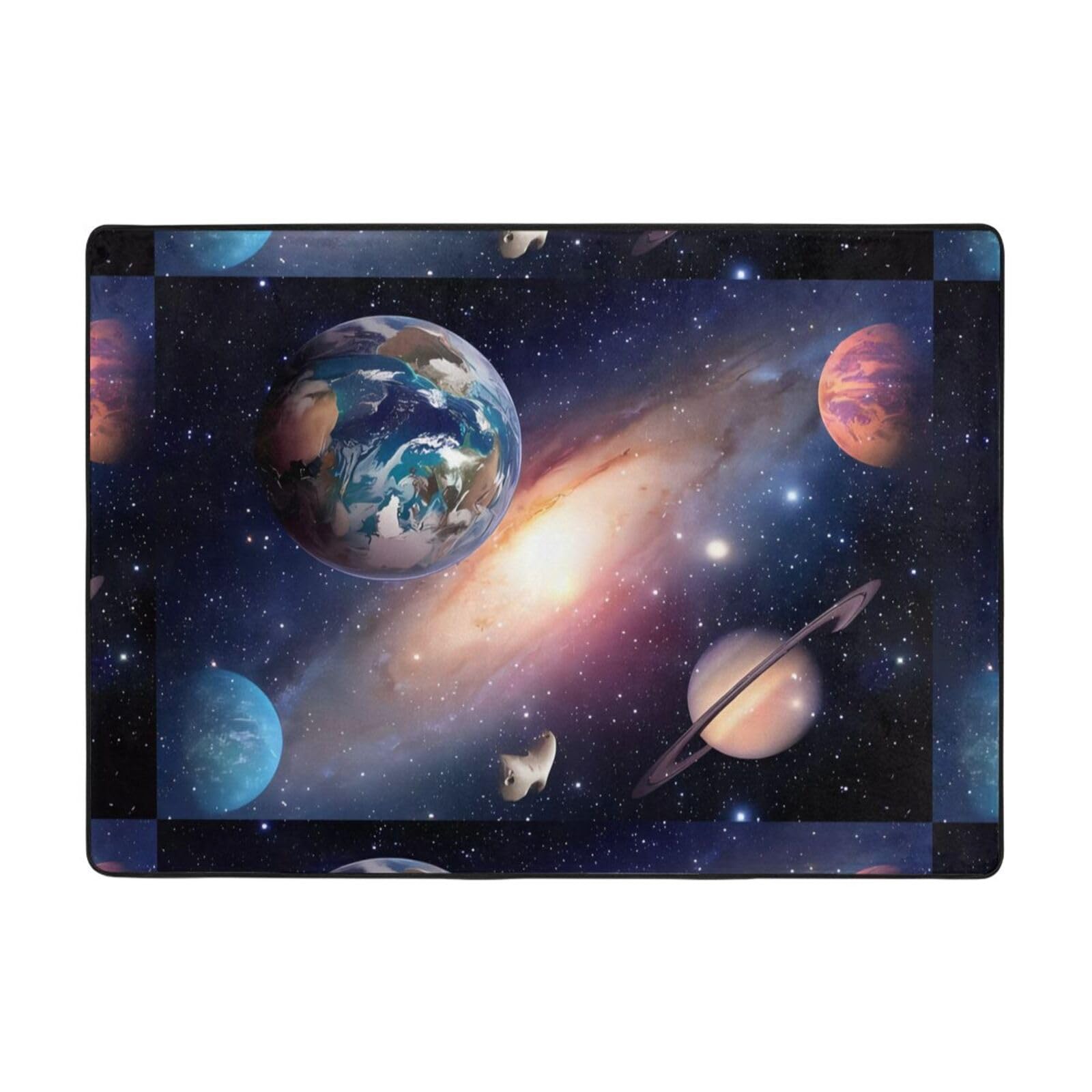 Alfombra de universo de felpa grande 80x58 manta de piel sintética para suelo
