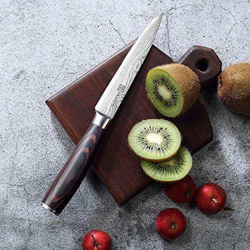 image for Utility Knife - PAUDIN 5 inch Chef Knife German High Carbon Stainless 