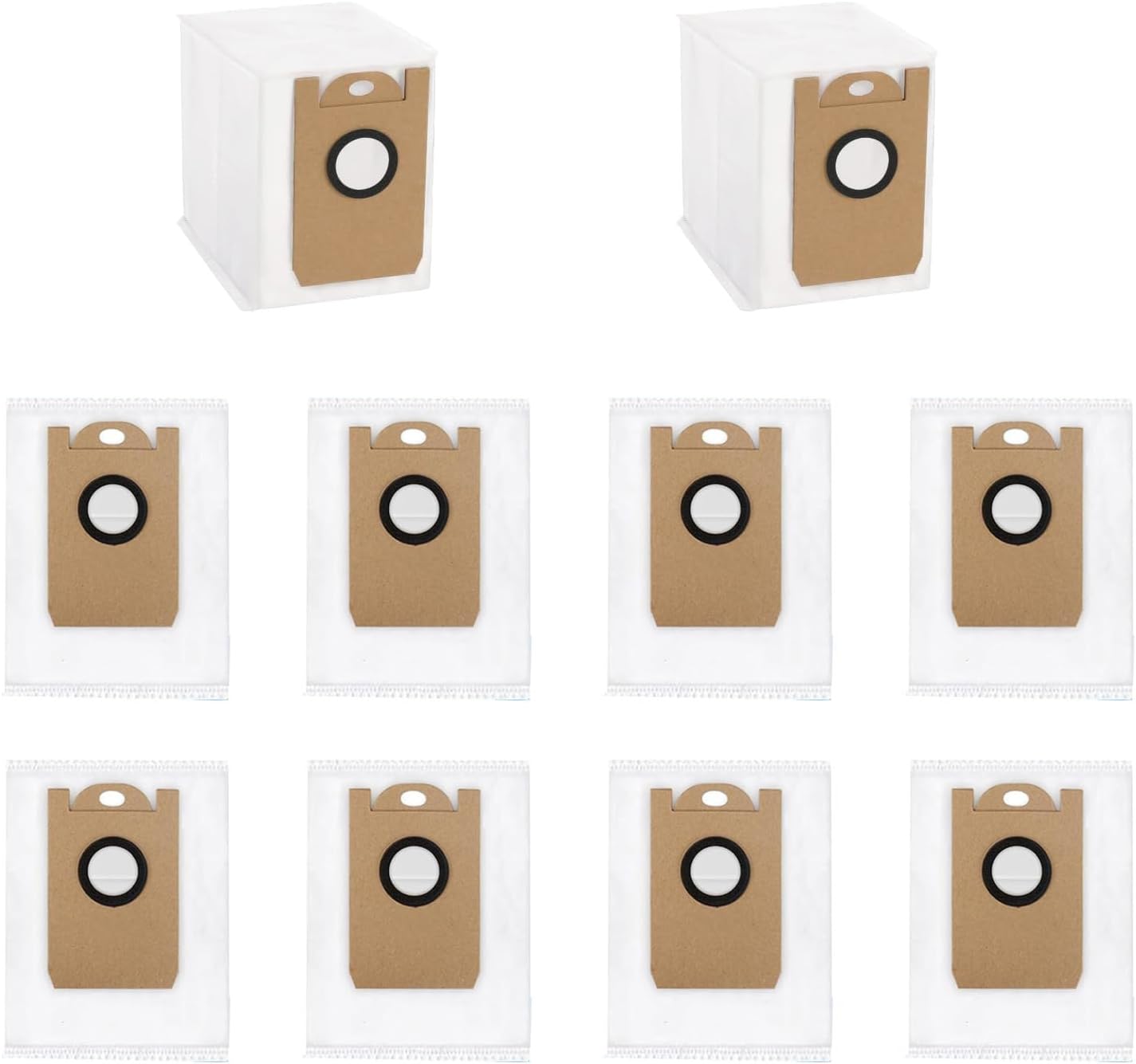 10 Pack Disposable Large Capacity Replacement Dust Bags Compatible with Tikom L8000 Plus/Medion X20 SW+ MD 11415 Robot Vacuum Bag Accessories Parts