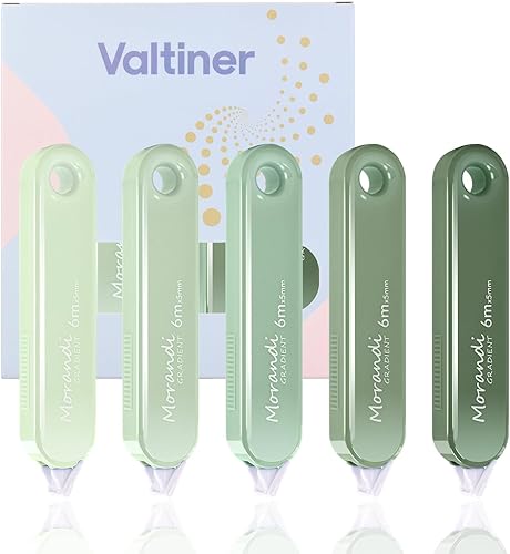 Cinta correctora de 5 piezas, estética, bonita cinta extraíble blanca, de secado rápido, corrección instantánea, fácil de usar para suministros