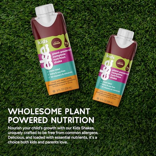 Image of Else Kids Nutrition Shake Chocolate, 2-12 Years, Dairy Free,8 fl oz 16 Pack | Plant-based ready-to-drink shake with 25+ vitamins & minerals. Dairy & gluten free for everyday nutrition.