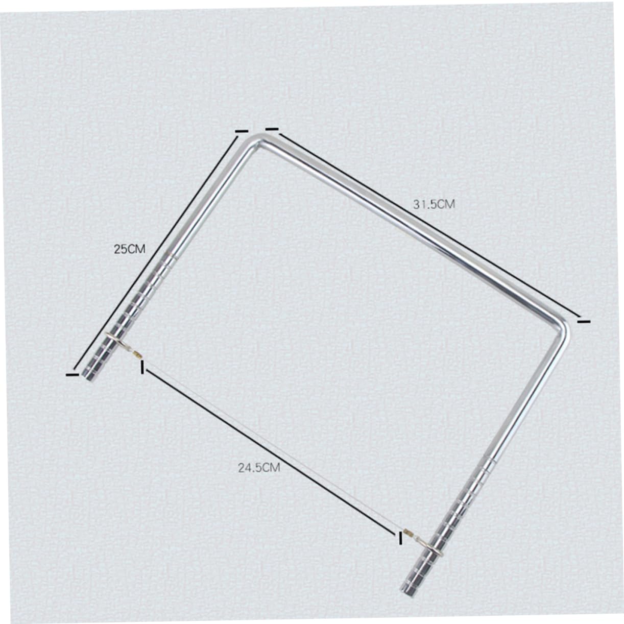 Cortador de Lodo de Acero Curvado, Alambre Ajustable, Plata