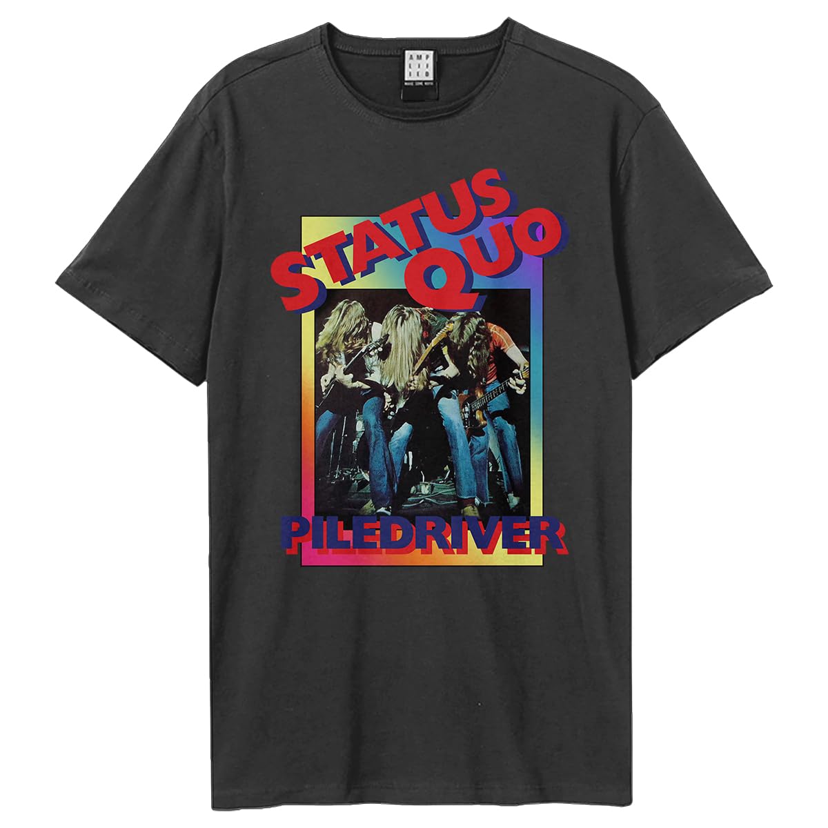 Amplified Unisex Adult Piledriver Status Quo T-Shirt (3XL) (Charcoal)