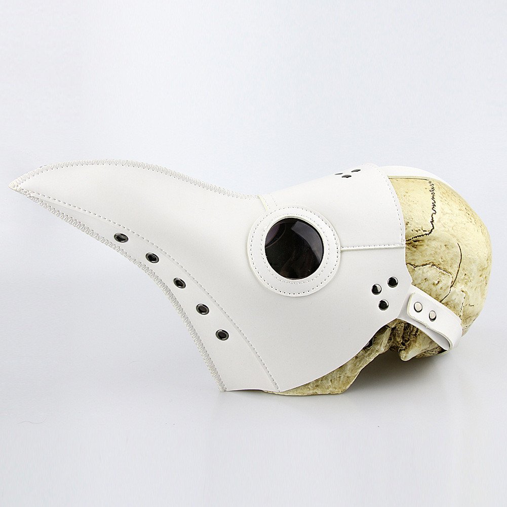Ulalaza Maska lekarza epidemii, skóra PU, długi nos, ptasi dziób, steampunk, Halloween, cosplay, rekwizyt, kostium