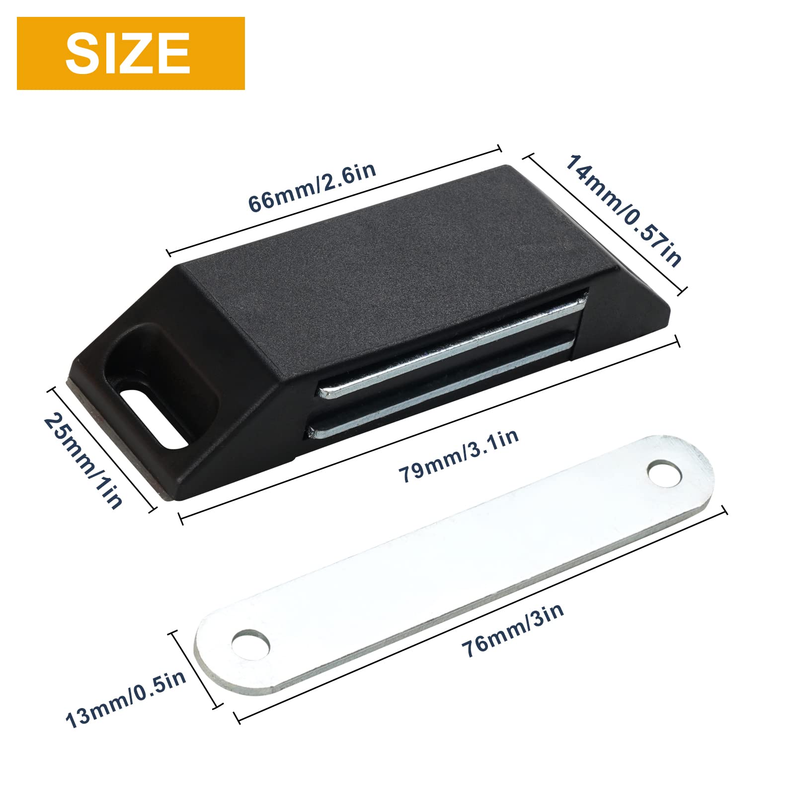 Chiusura Magnetica Chiusure Magnetiche Forti E Sottili Per Porte Armadio, Ante, Cassetti - Set Da 2 A 20 Pezzi Chiusura Magnetica Armadio - Foto 10