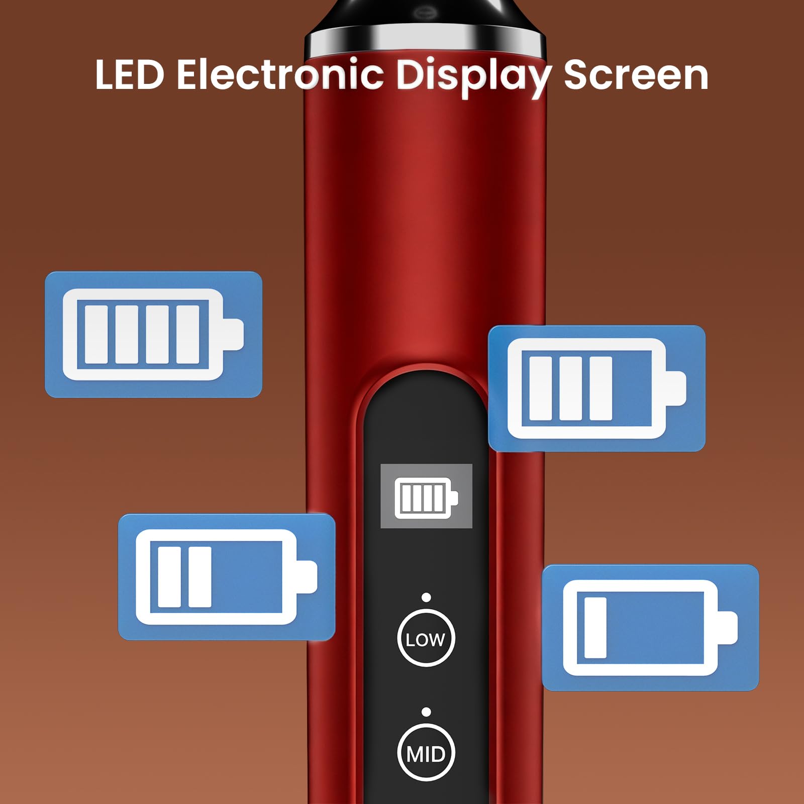 YUSWKO Varita espumadora de leche roja para café con soporte, espumador de café de mano, mezclador de bebidas recargable, batidor eléctrico impermeable