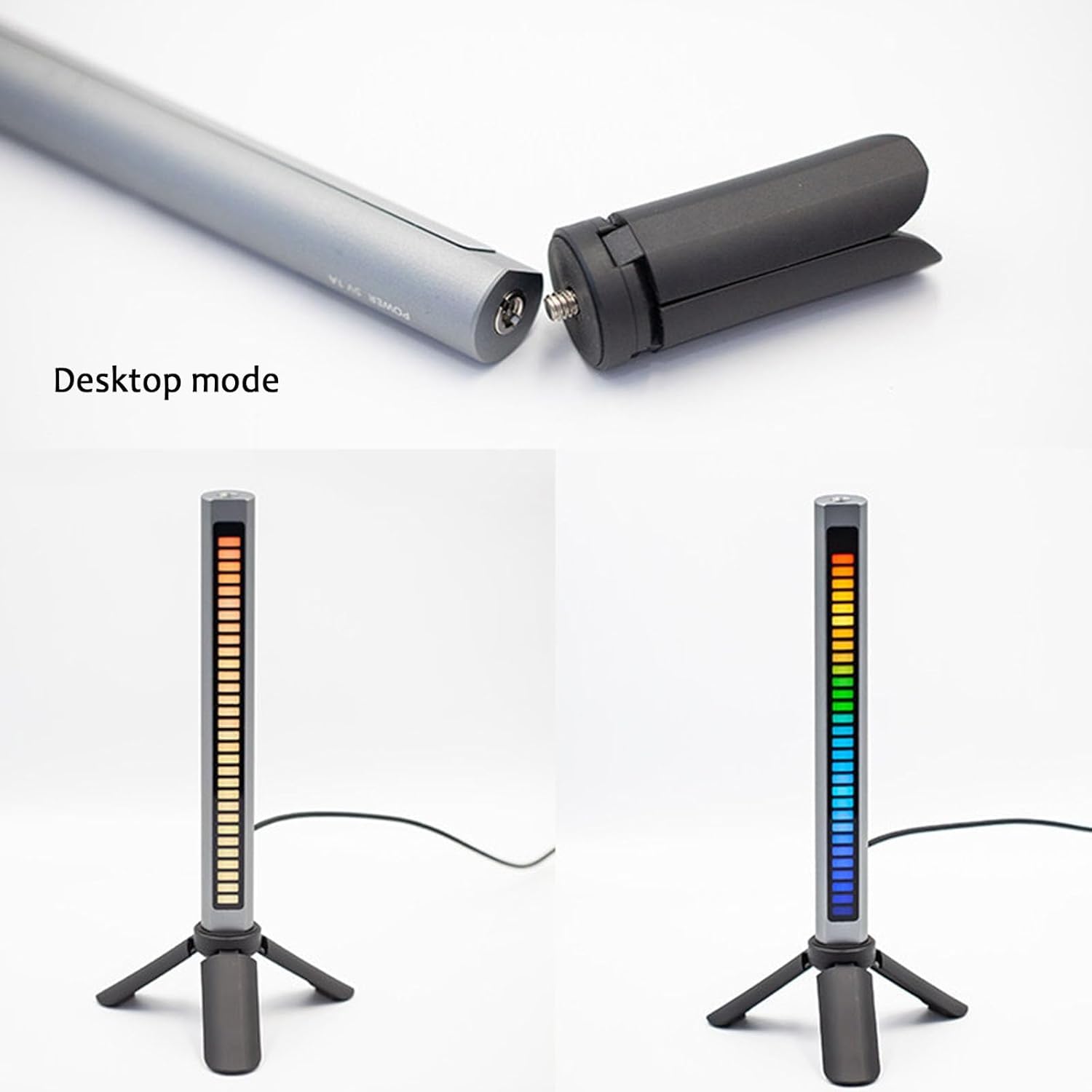 Luz de ritmo LED activada por sonido con 32 LED, brillo y velocidad ajustables, control automático de ganancia para KTV, sala de juegos, estudio
