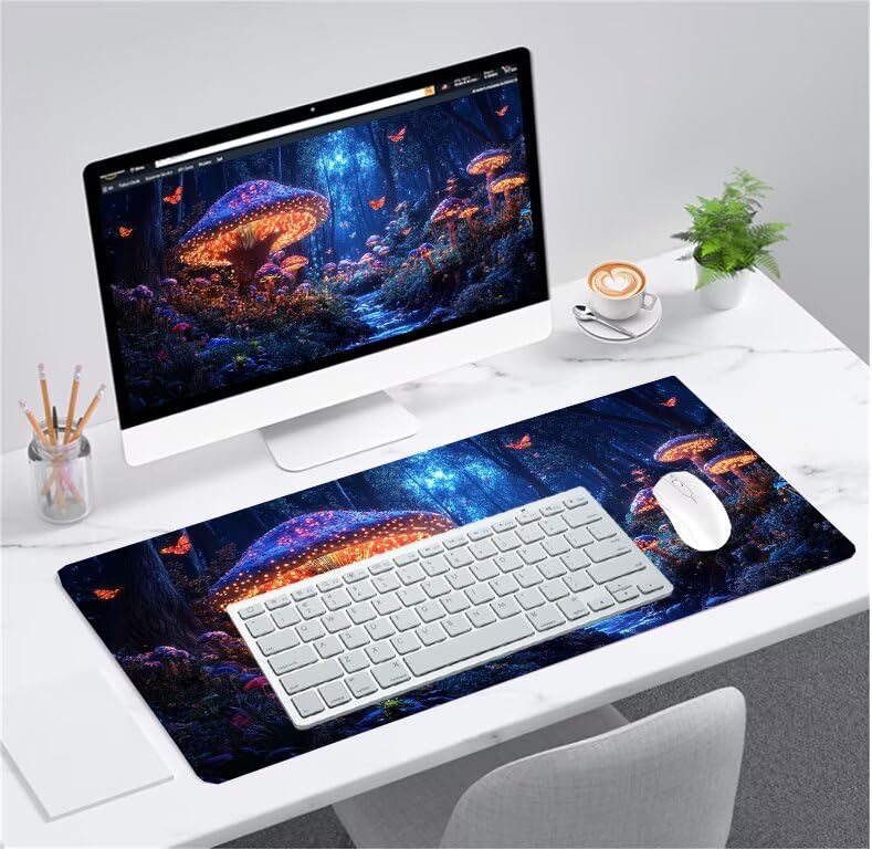 Tapis de souris champignon XXL : la solution imperméable pour protéger votre bureau
