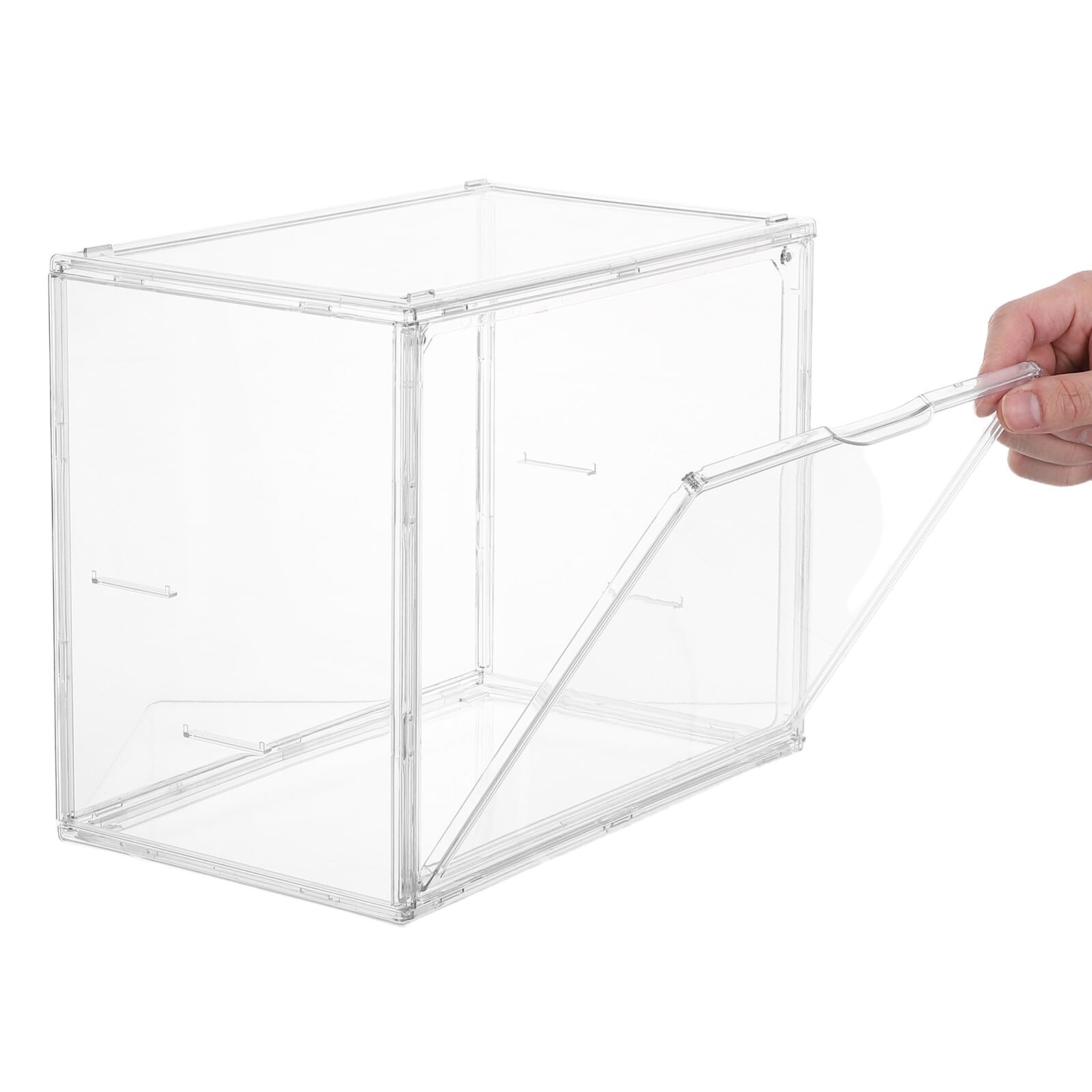 Przezroczysta półka z winylu i płyt CD, rozmiar mamy (27 x 22 x 18 cm), pozioma i cielęca stojak ekspozycyjny, Sto Solut dla miłośników muzyki