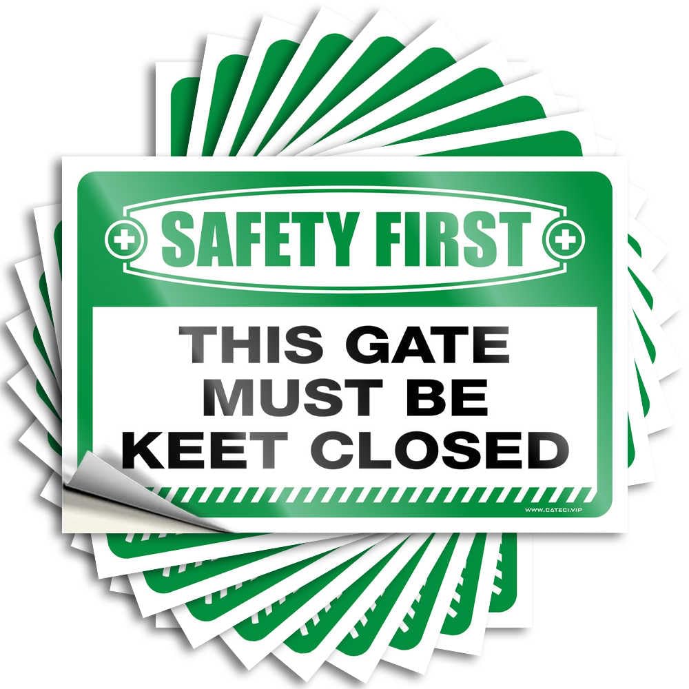 Decal Gamers Accessories | Scented Ideas Safety First Gate Must Be Kept Closed for Skate(12X18CM)