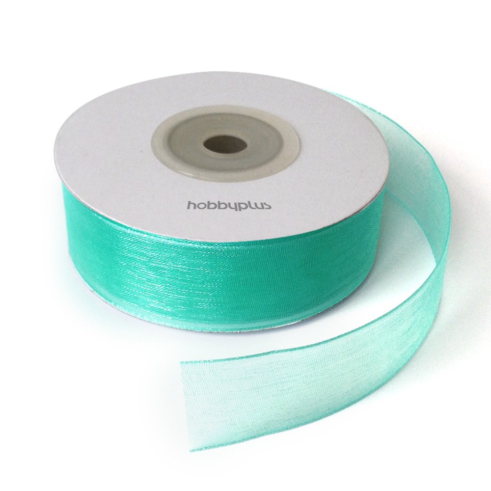 25 Yards Full Reel 20mm Organza Ribbon Roll (OGZ#323-Paris Aqua)