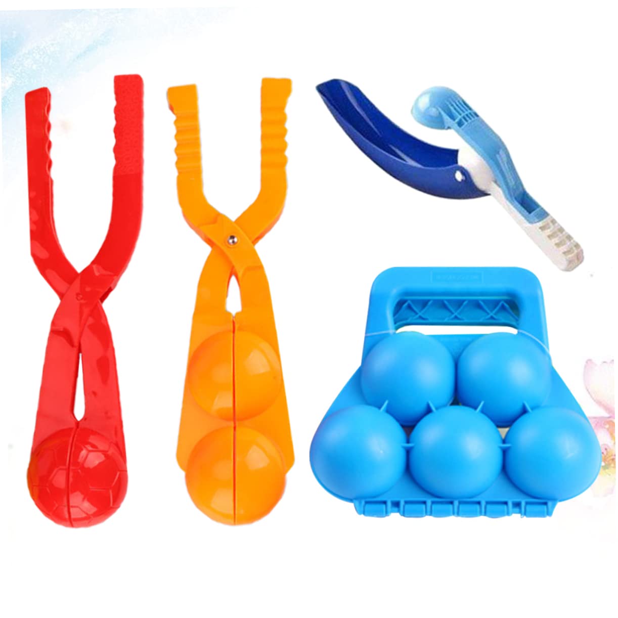4piezas Clip De Bola De Nieve Juguetes De Invierno para Fabricado Mango Antideslizante para Exterior