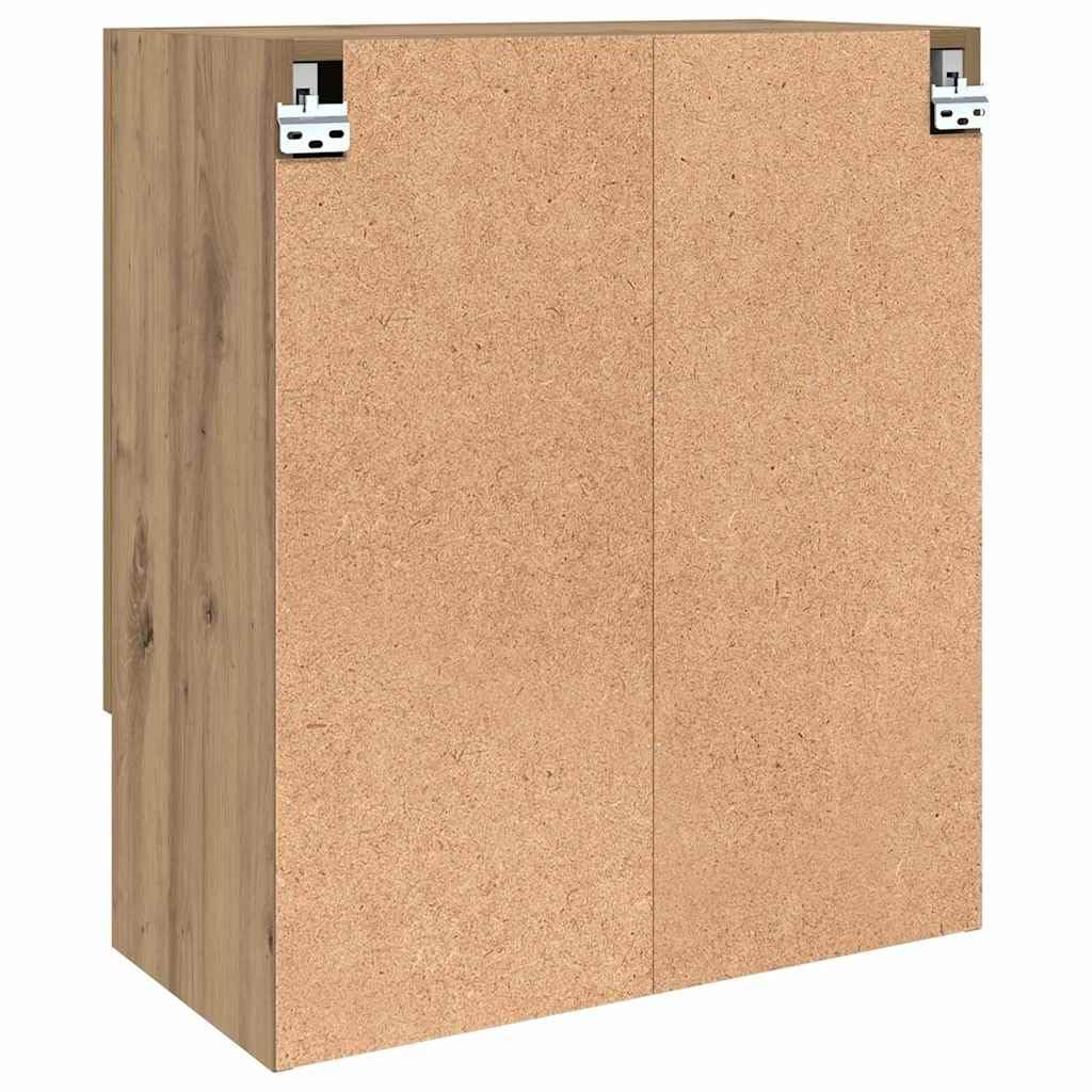 vidaXL Armario de Pared Roble Artesanal 60 x 31 x 70 cm, Armario Moderno de Pared, diseño Rectangular, Madera Resistente, baño o Sala de Estar