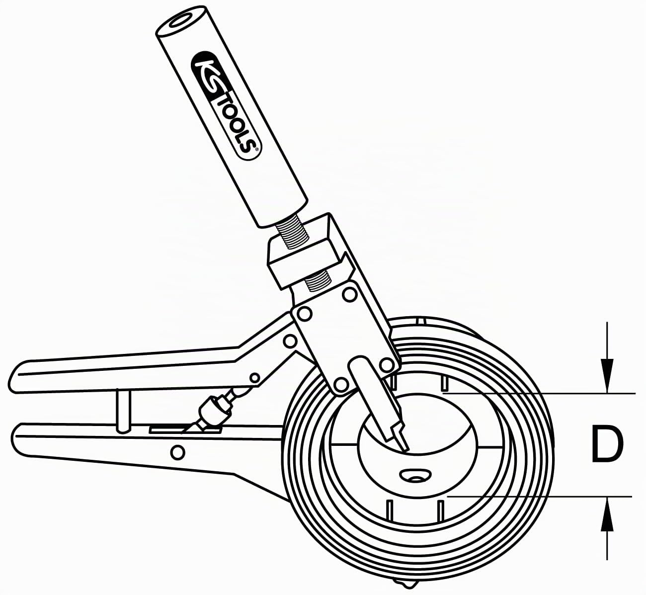 KS Tools 222.5000 CK110 Coupe-tubes et chanfreineurs nu | Appareil à chanfreiner et couper les tubes CK110, lame trempée