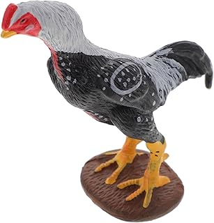 CIYODO Estátua De Briga De Galos Estatueta Estátua De Animais De Jardim Estatueta Decorativa De Mesa Animais De Brinquedo Acessórios Para Crianças Brinquedos Para Crianças Pássaros Para
