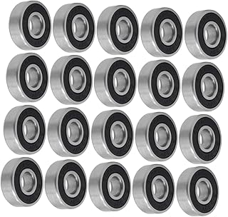 20 Peças 608 Rolamentos De Skate Rolamentos De Rolamentos Pretos Rolamentos De Esferas Rolamentos De Roda Longboard Placa Deslizante Rolamento De Roda De Skate Rolamento De