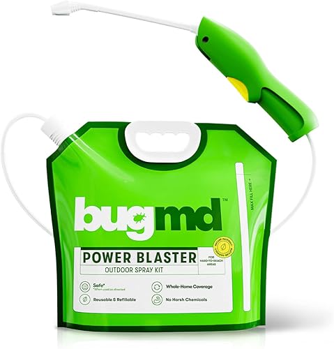 BugMD Kit de pulverización para exteriores  Pulverizador automático fácil de hacer tú mismo, bolsa de mezcla reutilizable, aerosol fácil de usar,