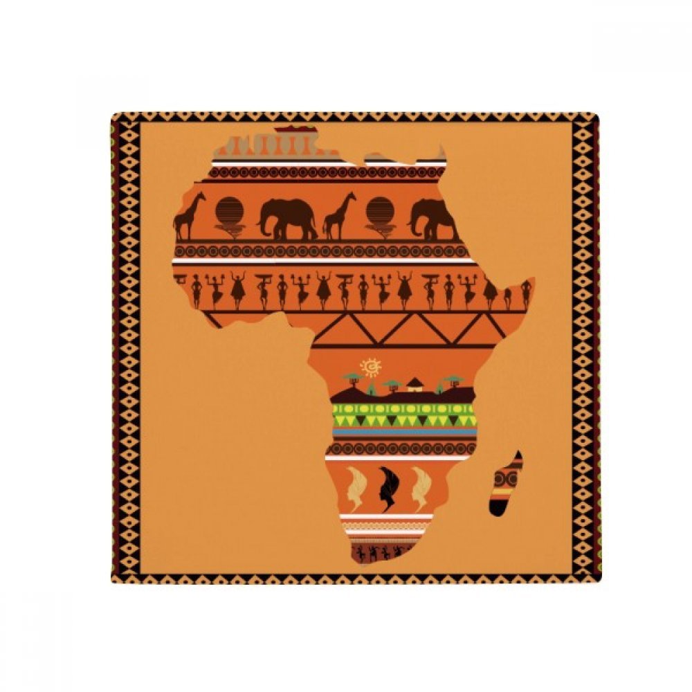 Tapis de sol carte Afrique 60x60cm idée cadeau originale pour salon et bain
