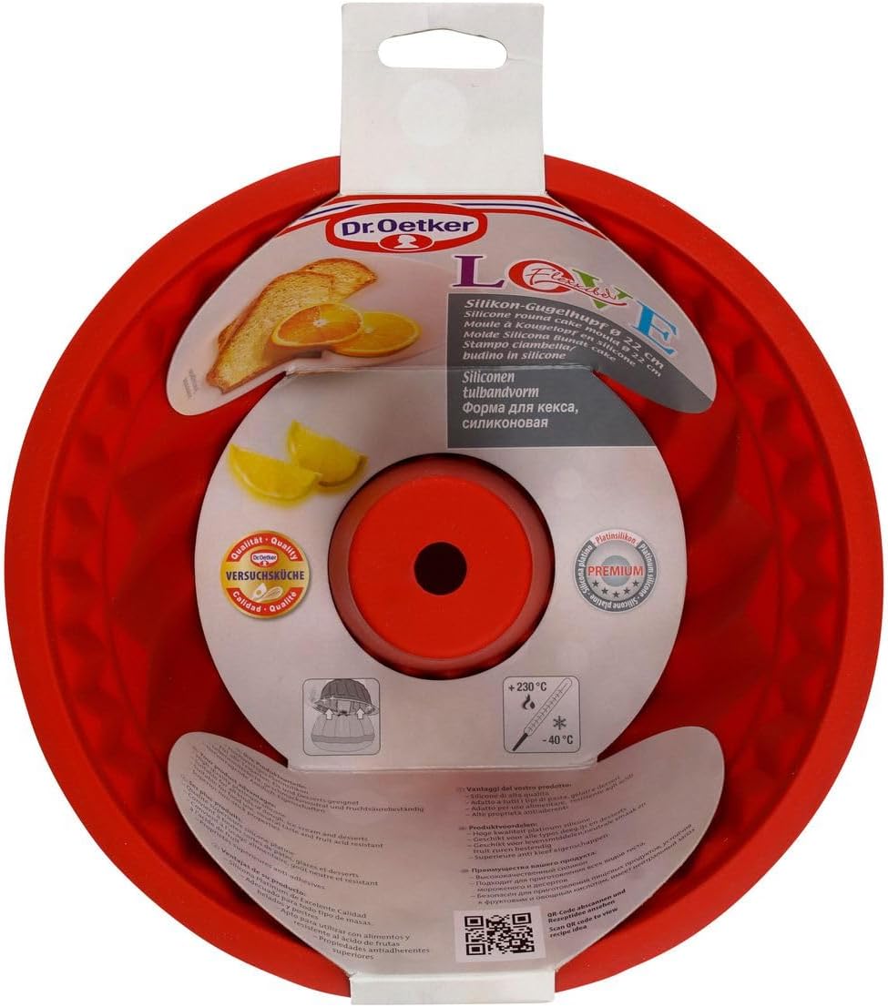 Dr. Oetker Flexible Silicone Bundt Pan, 9-1/2-Inch