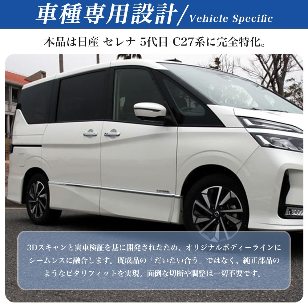 Amazon | CATYA SERENA C27系 サイドドアガーニッシュ ドアロア 
