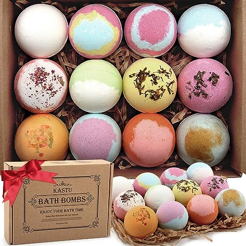 kastu Bath Bombs,2 Pack Fizzy Spa Gift Natural Hemp Oil Extract and Lavender Essential Oils Bath for Moisturizing Dry Skin,Relaxing,Bubble Bath for Gifts Idea for Men Women