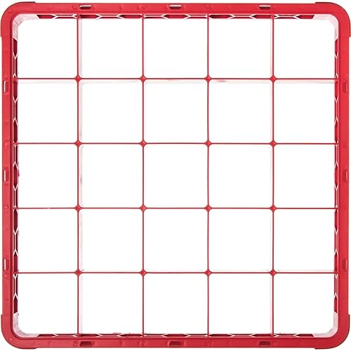 Miniatura 2 de Carlisle FoodService Products RE25C05 OptiClean Extensor de estante de vidrio dividido de polipropileno con 25 compartimentos, 1.78 x 19.75 x 19.75