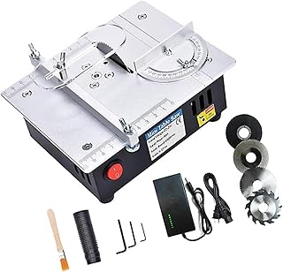 小型テーブルソーアー 96W 角度高さ調整可能小型デスクトップ電動ソーワーカッター木材切断用電動テーブルソーワー木材切断用