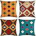 YQGOO Cuscino Cuscini Quadrato per Divani Letti Sedie Federa Set di 4, 45 X 45 Cm Copridivano Cuscino Diamante