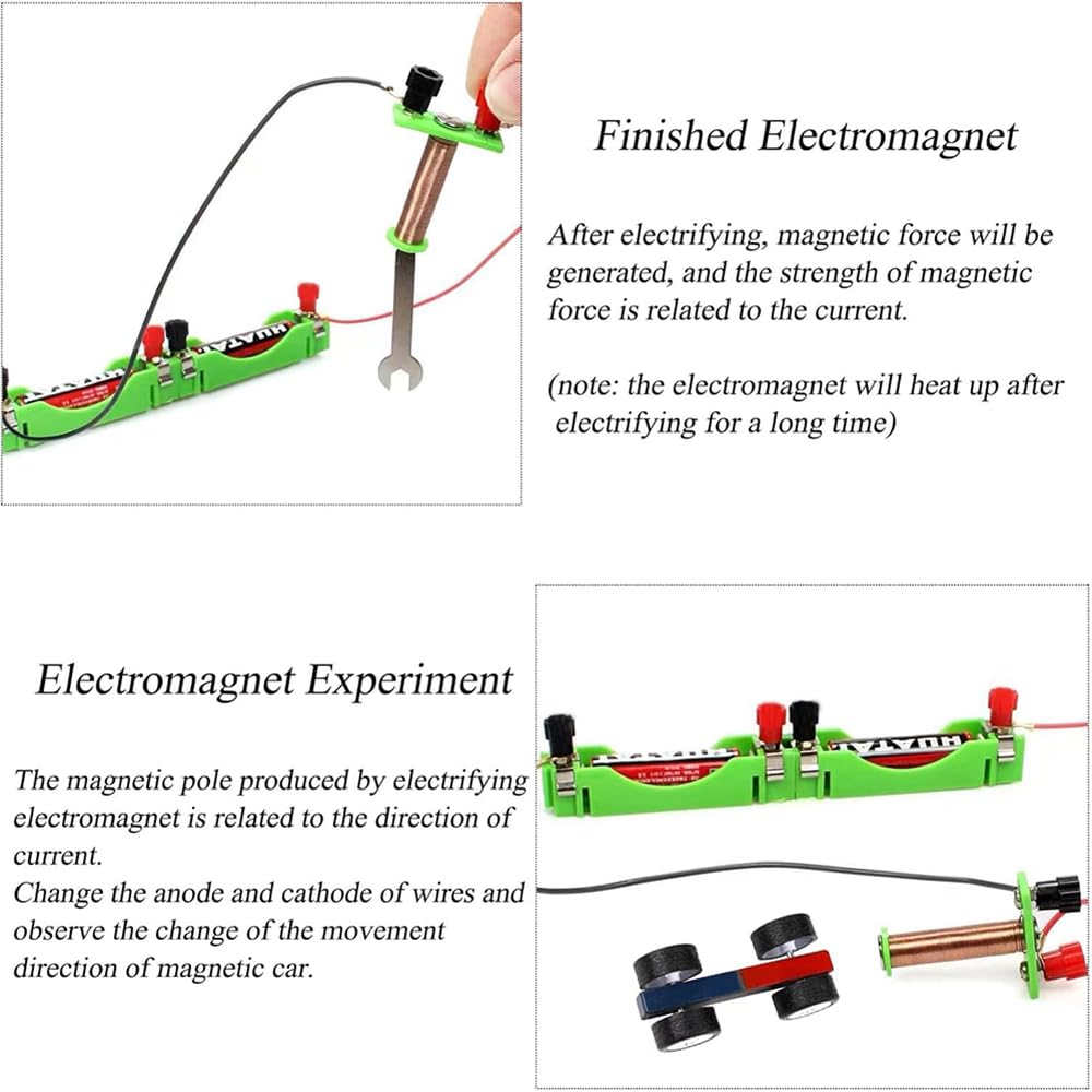 Electromagnetismo Kit,Circuit y Magnetismo Kits de experimentos,Kits de experimentos de Circuito y magnetismo,98pcs con Instrucciones De Funcionamiento,para Experimento de Ciencia educativa