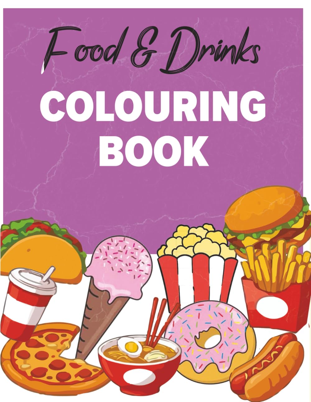 Coloring Book for Kids: Food and Drinks