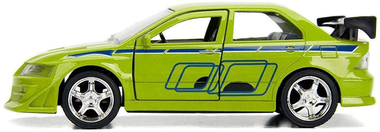 Jada JA99789 1:32 Brian's 2002 Mitsubishi Lancer EVO II-Green, 5"L x 2"W x 1.75"H - Image 3