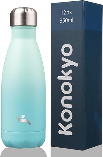 Miniatura 28 de Botellas de agua con aislamiento, de 25 onzas, de doble pared, de acero inoxidable, con vacío, de metal, para deportes y viajes, color azul