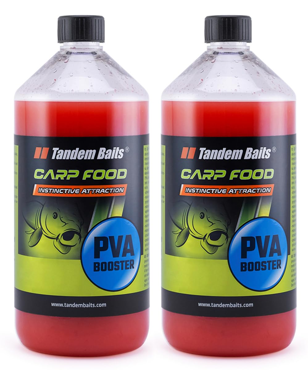 Tandem Baits 2x Carp Food PVA Booster Fruit Mix | Carp Booster Liquid | Carp Fishing Without Effort | Boilies Bait for Big Fish Fishing | Carp Accessories for Professionals & Hobby Anglers 1000 ml