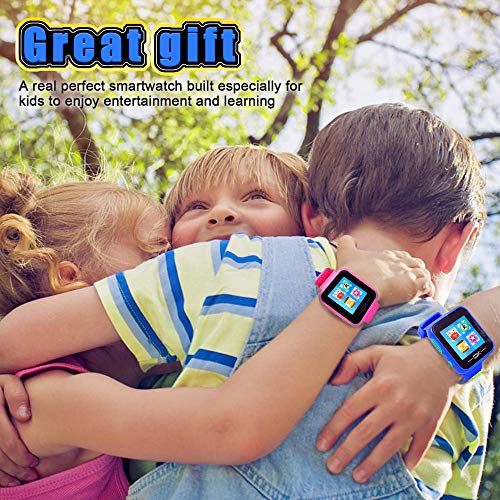 Pussan Kids Smart Watch for Boys Kids Toddler Watch Toys for 3-10 Year Old Boys Kids Smartwatch Multi-Function Game Watch with Camera USB Charging Best Toy Christmas Birthday Gifts for Kids Dark Blue - Thumbnail 6