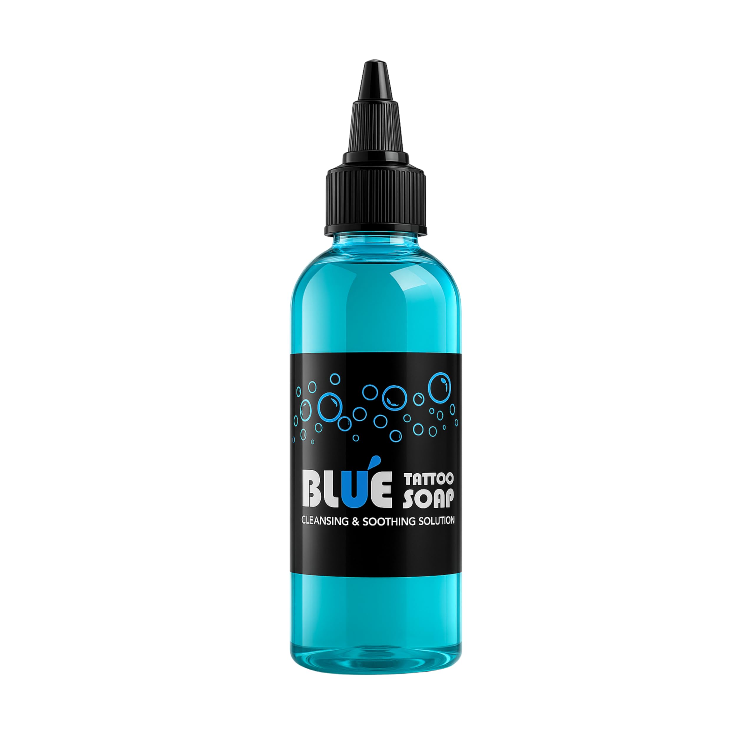 Tattoo Blue Soap Cleaning & Soothing Solution/Tattoo Cleaning Fluid Clean Ink Tattoo Cleaning Solution Cleaning and Soothing the Skin Pigment Painting Tattoo (4OZ)-image-9