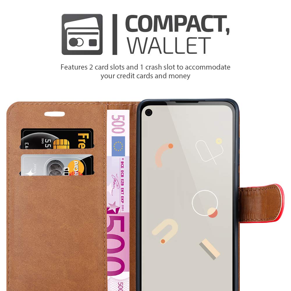 Case For Google PixeL 4A Leather Wallet Book Flip Folio Stand View Cover Black