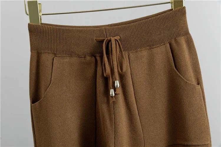 3 szt. damski sweter dres długi kardigan płaszcz pół golf kamizelka spodnie dzianinowe garnitury