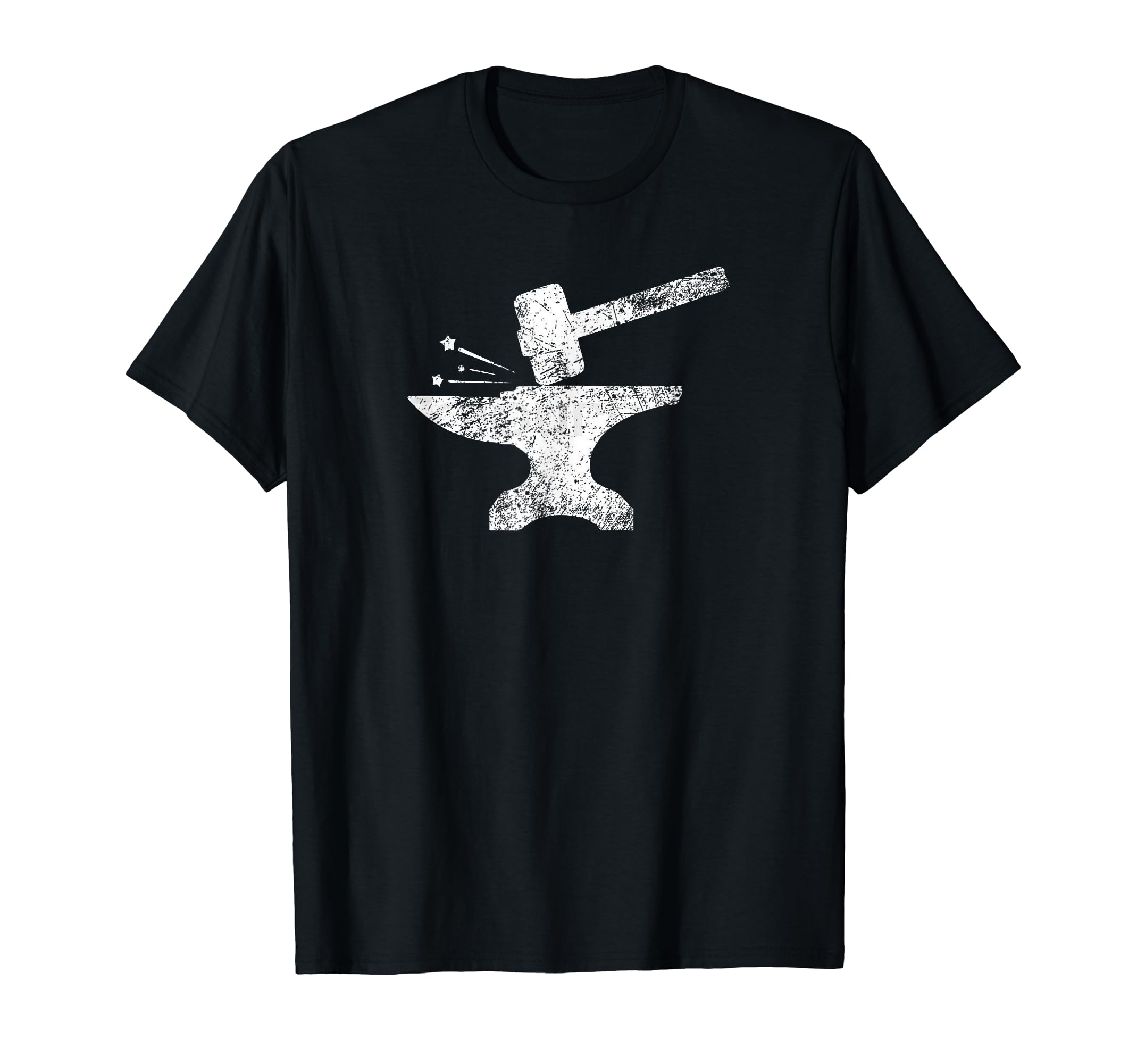 Blacksmith Anvil Striking Distressed Vintage T-Shirt