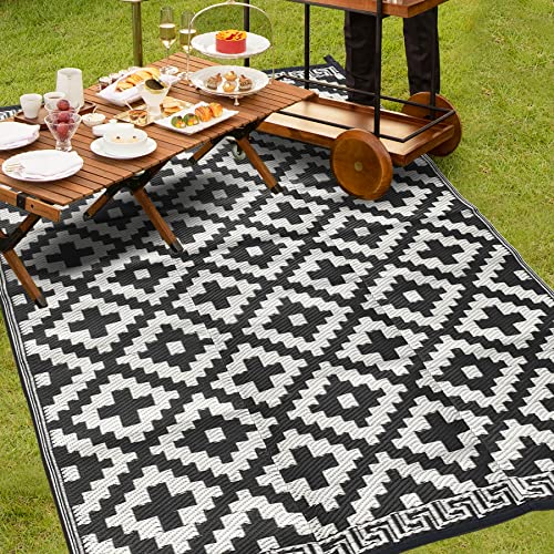 Outdoor Rugs For Patio 5X8Ft, Reversible Plastic Straw Rv Camping Mats, Waterproof Outside Area Rug Stain & Uv Resistant Portable Rug For Backyard, Picnic, Balcony, Beach, Patio Deck Rugs For Camper #TOP6