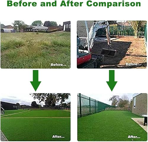 Miniatura 5 de x6.5 - Alfombra de césped artificial sintética gruesa de lujo, realista, perfecta para paisajes interiores y exteriores, 5.5 pies x 6.5 pies (35.75