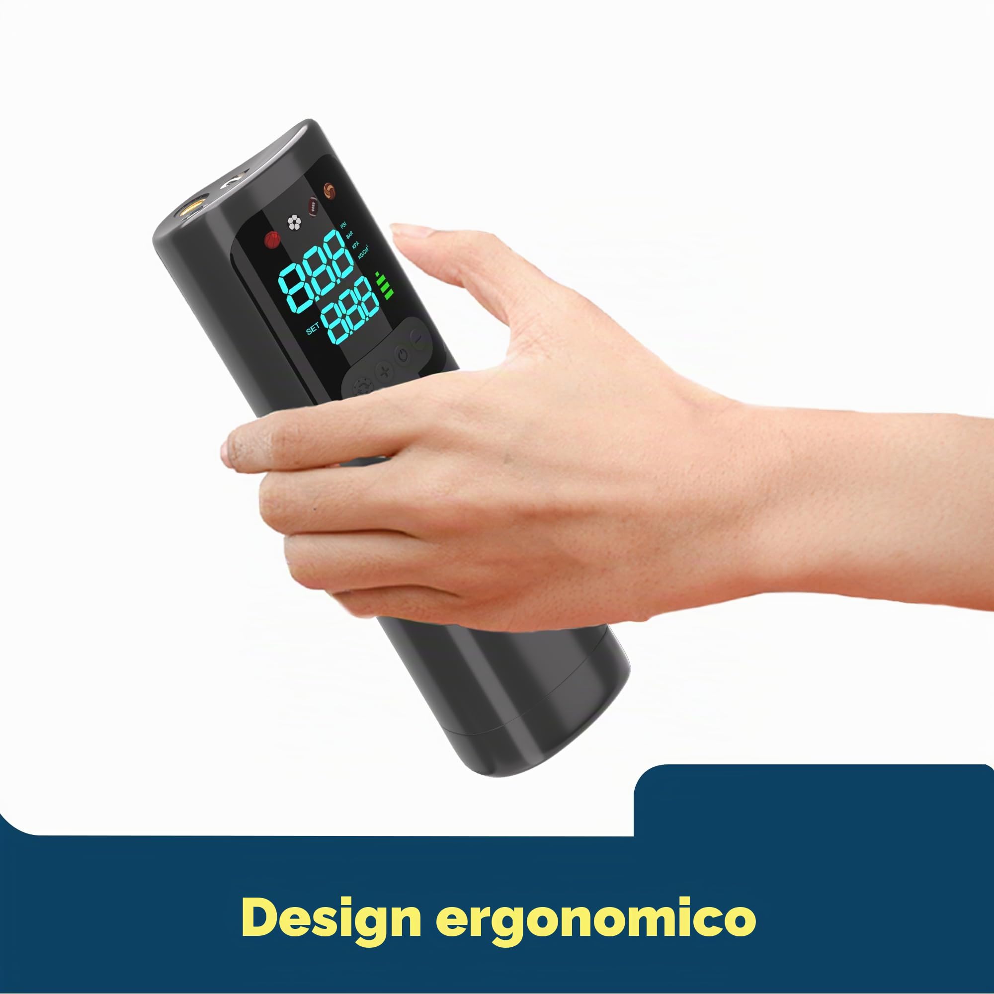 DDUO Pompa a Palloncino Portatile, Kit Pompa ad Aria Con Ago, Ugello, Tubo di Estensione per Pallacanestro, Calcio, Pallavolo, Rugby, Esercizio, Palloncini Gonfiabili