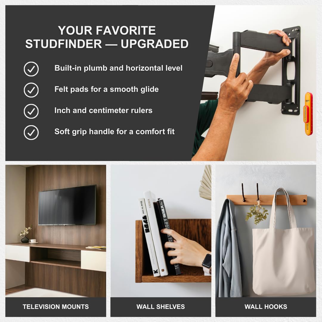 The StudBuddy Plus Détecteur de clous magnétique et niveau