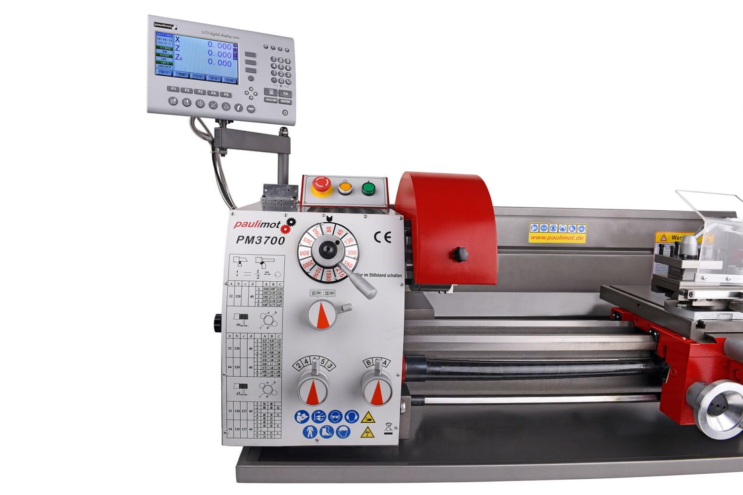 PAULIMOT Drehmaschine PM3700 mit 400 Volt Motor mit Messsystem